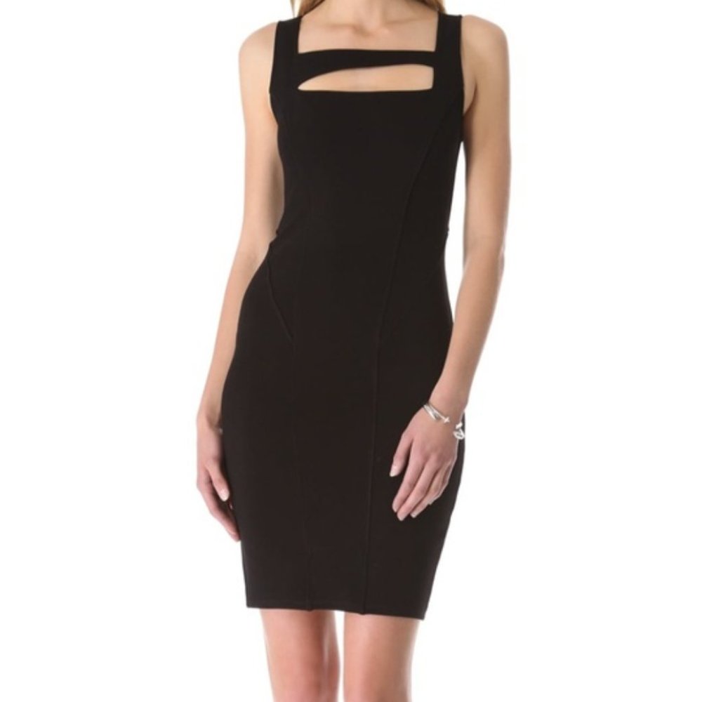 HELMUT Helmut Lang Gala Knit Aline Black Dress